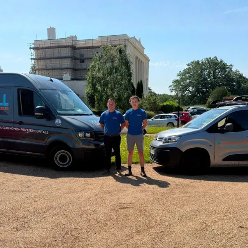 Nathan & Tommy Farmer, owners of Call Maintenance Ltd